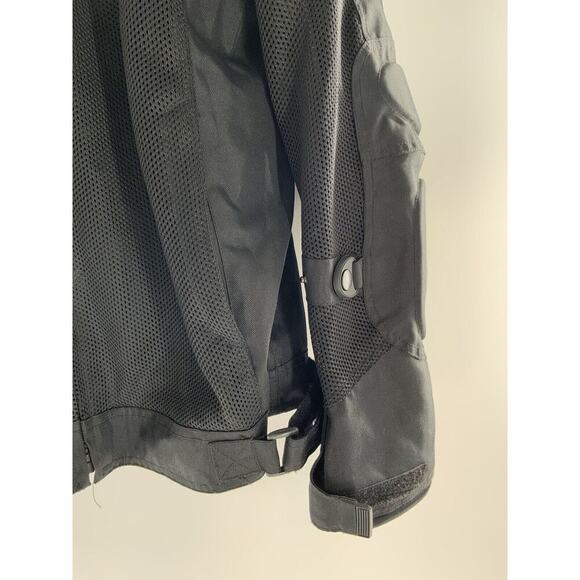 Bilt Mens BLM3 Blaze Mesh Black Padded Full Zip Biker Motorcycle Jacket Size XL - Picture 6 of 12
